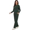 imageWiWi Women Outfits Sweatsuits Lounge Hoodie Set for Womens Long Sleeve Hoodies and Jogger Pant Tracksuit SXXLDark Fence Green