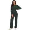 imageWiWi Women Outfits Sweatsuits Lounge Hoodie Set for Womens Long Sleeve Hoodies and Jogger Pant Tracksuit SXXLDark Fence Green
