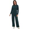 imageWiWi Women Outfits Sweatsuits Lounge Hoodie Set for Womens Long Sleeve Hoodies and Jogger Pant Tracksuit SXXLDeep Teal