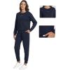 imageWiWi Womens 2 Piece Outfits Sweatsuit Crewneck Lounge Matching Sweat Sets Fall Fashion with Pockets Tracksuit SXXLDark Navy