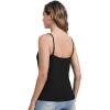 imageWiWi Womens Camisole Adjustable Spaghetti Straps Undershirt Soft Tank Tops Bamboo Viscose Cami Sleepwear SXXLAblack