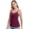 imageWiWi Womens Camisole Adjustable Spaghetti Straps Undershirt Soft Tank Tops Bamboo Viscose Cami Sleepwear SXXLAburgundy