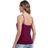 imageWiWi Womens Camisole Adjustable Spaghetti Straps Undershirt Soft Tank Tops Bamboo Viscose Cami Sleepwear SXXLAburgundy