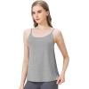 imageWiWi Womens Camisole Adjustable Spaghetti Straps Undershirt Soft Tank Tops Bamboo Viscose Cami Sleepwear SXXLAheather Grey