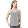 imageWiWi Womens Camisole Adjustable Spaghetti Straps Undershirt Soft Tank Tops Bamboo Viscose Cami Sleepwear SXXLAheather Grey