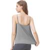 imageWiWi Womens Camisole Adjustable Spaghetti Straps Undershirt Soft Tank Tops Bamboo Viscose Cami Sleepwear SXXLAheather Grey