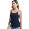 imageWiWi Womens Camisole Adjustable Spaghetti Straps Undershirt Soft Tank Tops Bamboo Viscose Cami Sleepwear SXXLAnavy