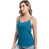 imageWiWi Womens Camisole Adjustable Spaghetti Straps Undershirt Soft Tank Tops Bamboo Viscose Cami Sleepwear SXXLAteal Blue