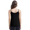imageWiWi Womens Camisole Adjustable Spaghetti Straps Undershirt Soft Tank Tops Bamboo Viscose Cami Sleepwear SXXLBblack