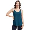 imageWiWi Womens Camisole Adjustable Spaghetti Straps Undershirt Soft Tank Tops Bamboo Viscose Cami Sleepwear SXXLBpeacock Blue