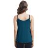 imageWiWi Womens Camisole Adjustable Spaghetti Straps Undershirt Soft Tank Tops Bamboo Viscose Cami Sleepwear SXXLBpeacock Blue