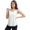 imageWiWi Womens Camisole Adjustable Spaghetti Straps Undershirt Soft Tank Tops Bamboo Viscose Cami Sleepwear SXXLBraw White