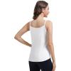 imageWiWi Womens Camisole Adjustable Spaghetti Straps Undershirt Soft Tank Tops Bamboo Viscose Cami Sleepwear SXXLBraw White