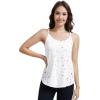 imageWiWi Womens Camisole Adjustable Spaghetti Straps Undershirt Soft Tank Tops Bamboo Viscose Cami Sleepwear SXXLBwhite Stars