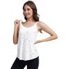 imageWiWi Womens Camisole Adjustable Spaghetti Straps Undershirt Soft Tank Tops Bamboo Viscose Cami Sleepwear SXXLBwhite Stars