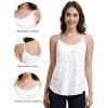imageWiWi Womens Camisole Adjustable Spaghetti Straps Undershirt Soft Tank Tops Bamboo Viscose Cami Sleepwear SXXLBwhite Stars