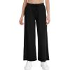 imageWiWi Womens French Terry Yoga Pants Soft Viscose from Bamboo Lounge Pants Wide Leg Sweatpants with Pockets SXXLBlack