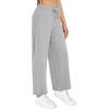 imageWiWi Womens French Terry Yoga Pants Soft Viscose from Bamboo Lounge Pants Wide Leg Sweatpants with Pockets SXXLLight Heather Grey