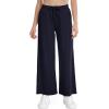 imageWiWi Womens French Terry Yoga Pants Soft Viscose from Bamboo Lounge Pants Wide Leg Sweatpants with Pockets SXXLNautical Blue