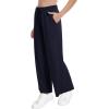 imageWiWi Womens French Terry Yoga Pants Soft Viscose from Bamboo Lounge Pants Wide Leg Sweatpants with Pockets SXXLNautical Blue