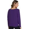 imageWiWi Womens Long Sleeve Shirts Pullover Tops Base Layer Slim Fit Viscose from Bamboo Tunic SXXLDark Purple