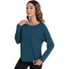 imageWiWi Womens Long Sleeve Shirts Pullover Tops Base Layer Slim Fit Viscose from Bamboo Tunic SXXLInk Blue