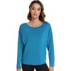 imageWiWi Womens Long Sleeve Shirts Pullover Tops Base Layer Slim Fit Viscose from Bamboo Tunic SXXLTeal Blue