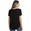 imageWiWi Womens Pajama Tops Soft Crew Neck Sleep Shirt Loose Short Sleeves TShirt Viscose from Bamboo Loungewear SXXLBlack