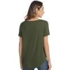 imageWiWi Womens Pajama Tops Soft Crew Neck Sleep Shirt Loose Short Sleeves TShirt Viscose from Bamboo Loungewear SXXLDark Fence Green