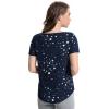 imageWiWi Womens Pajama Tops Soft Crew Neck Sleep Shirt Loose Short Sleeves TShirt Viscose from Bamboo Loungewear SXXLNavy Stars