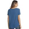 imageWiWi Womens Pajama Tops Soft Crew Neck Sleep Shirt Loose Short Sleeves TShirt Viscose from Bamboo Loungewear SXXLPrussian Blue