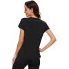 imageWiWi Womens Pajama Tops Soft Crew Neck Sleep Shirt Loose Short Sleeves TShirt Viscose from Bamboo SXXLBlack