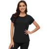 imageWiWi Womens Pajama Tops Soft Crew Neck Sleep Shirt Loose Short Sleeves TShirt Viscose from Bamboo SXXLBlack