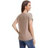 imageWiWi Womens Pajama Tops Soft Crew Neck Sleep Shirt Loose Short Sleeves TShirt Viscose from Bamboo SXXLCamel