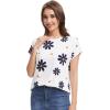 imageWiWi Womens Pajama Tops Soft Crew Neck Sleep Shirt Loose Short Sleeves TShirt Viscose from Bamboo SXXLDaisy