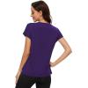 imageWiWi Womens Pajama Tops Soft Crew Neck Sleep Shirt Loose Short Sleeves TShirt Viscose from Bamboo SXXLDark Purple