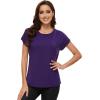 imageWiWi Womens Pajama Tops Soft Crew Neck Sleep Shirt Loose Short Sleeves TShirt Viscose from Bamboo SXXLDark Purple
