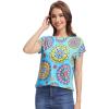 imageWiWi Womens Pajama Tops Soft Crew Neck Sleep Shirt Loose Short Sleeves TShirt Viscose from Bamboo SXXLDatura