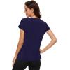 imageWiWi Womens Pajama Tops Soft Crew Neck Sleep Shirt Loose Short Sleeves TShirt Viscose from Bamboo SXXLNavy