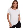 imageWiWi Womens Pajama Tops Soft Crew Neck Sleep Shirt Loose Short Sleeves TShirt Viscose from Bamboo SXXLRaw White