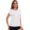 imageWiWi Womens Pajama Tops Soft Crew Neck Sleep Shirt Loose Short Sleeves TShirt Viscose from Bamboo SXXLRaw White