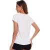 imageWiWi Womens Pajama Tops Soft Crew Neck Sleep Shirt Loose Short Sleeves TShirt Viscose from Bamboo SXXLRaw White