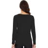 imageWiWi Womens Viscose from Bamboo Pajama Tops Soft Scoop Neck Sleep Shirt Loose Long Sleeves TShirt Loungewear SXXLAblack