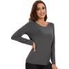 imageWiWi Womens Viscose from Bamboo Pajama Tops Soft Scoop Neck Sleep Shirt Loose Long Sleeves TShirt Loungewear SXXLAcharcoal Heather