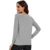 imageWiWi Womens Viscose from Bamboo Pajama Tops Soft Scoop Neck Sleep Shirt Loose Long Sleeves TShirt Loungewear SXXLAheather Grey