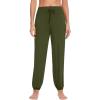 imageWiWi Womens Yoga Pants Stretchy Joggers Pant with Drawstring Comfy Lounge Viscose from Bamboo Bottoms SXXLArmy Green