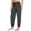 imageWiWi Womens Yoga Pants Stretchy Joggers Pant with Drawstring Comfy Lounge Viscose from Bamboo Bottoms SXXLCharcoal Heather