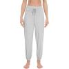 imageWiWi Womens Yoga Pants Stretchy Joggers Pant with Drawstring Comfy Lounge Viscose from Bamboo Bottoms SXXLLight Heather Grey