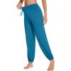 imageWiWi Womens Yoga Pants Stretchy Joggers Pant with Drawstring Comfy Lounge Viscose from Bamboo Bottoms SXXLTeal Blue