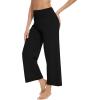 imageWiWi Womens Yoga Pants Viscose from Bamboo Womens Lounge Pants High Waist Comfy Bottom Soft Palazzo Sweatpants SXXLBlack
